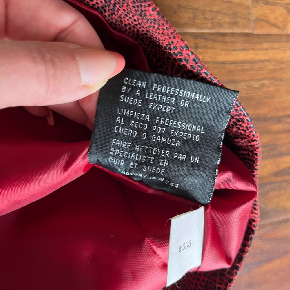 Vintage Colebrook & Co Red Leather Snake Skin Print Jacket and Pant Set - Picture 10 of 15